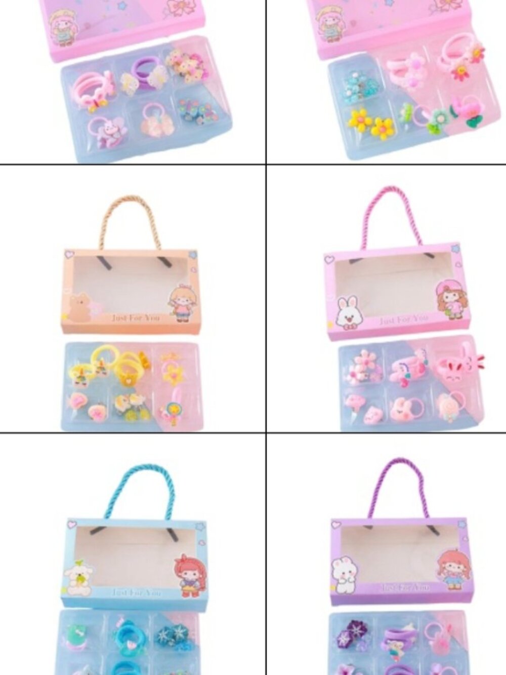 KIDS CARTOON JEWELY & HAIR ACCESSORIES SETS AMAZING STOCKING STUFFER - ASSORTED
